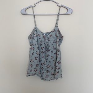American Eagle Outfitters Floral Side Cutout Tank